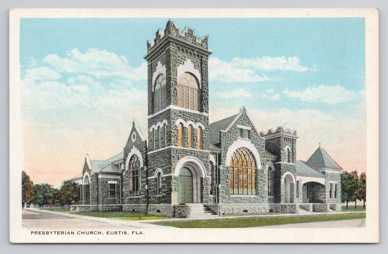 Postcard Presbyterian Church Eustis Florida