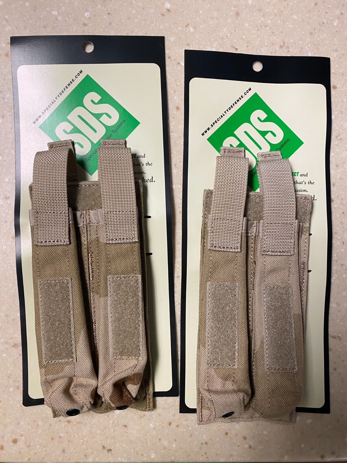 Set of 2, New Desert MP5 Pouches by SDS