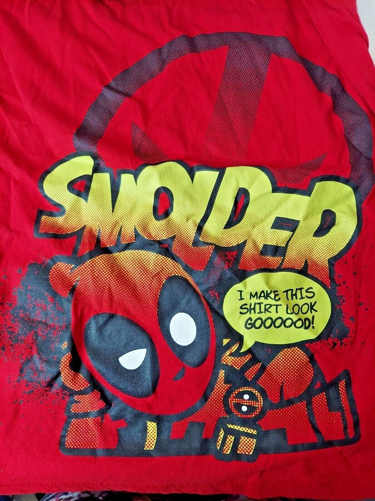 Deadpool Smolder Look Good 2XL Uni Red/Black Long Sleeve T-Shirt Marvel