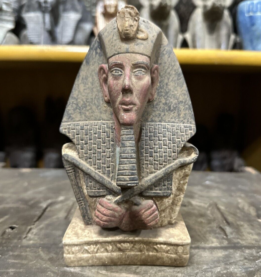 RARE ANCIENT EGYPTIAN ANTIQUITIES Of Pharaonic Bust Statue Of King Akhenaten Bc