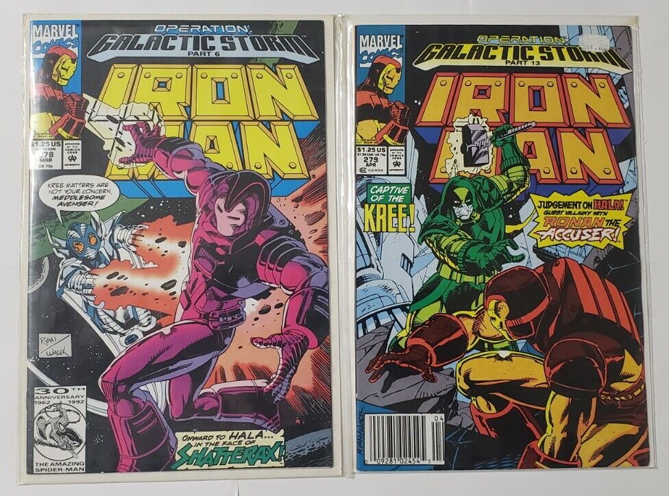Iron Man (1968) #278-279, Two Issue Run, Operation Galactic Storm, F-VF