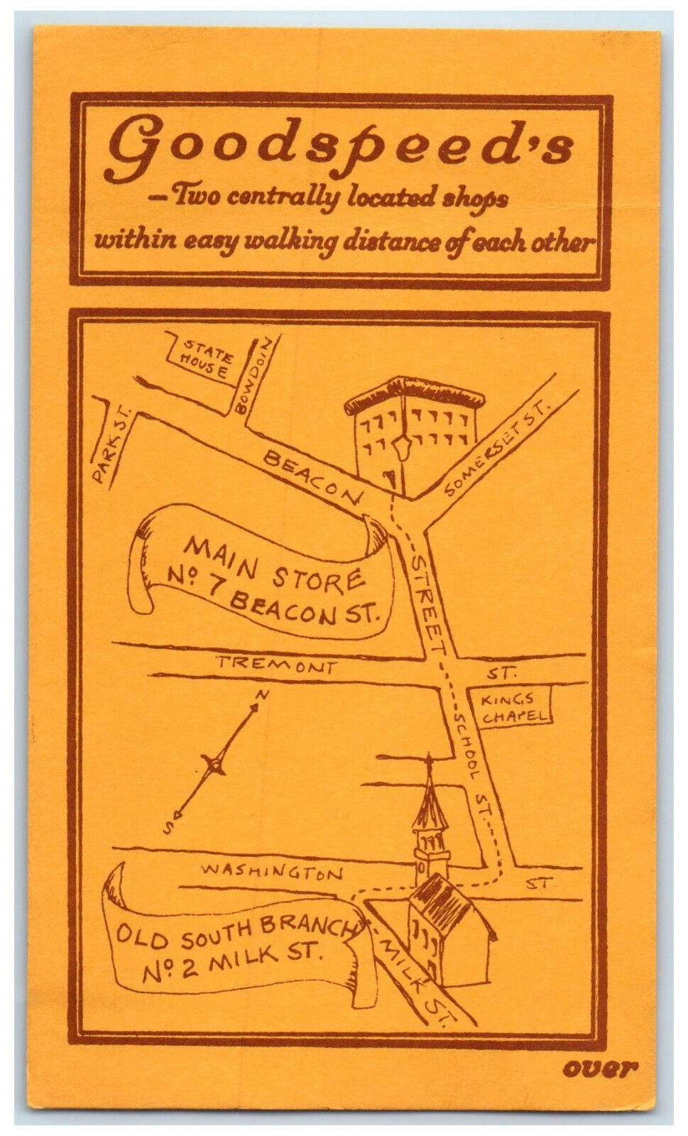 c1950's Goodspeed's Two Located Shops Boston Massachusetts MA Postcard