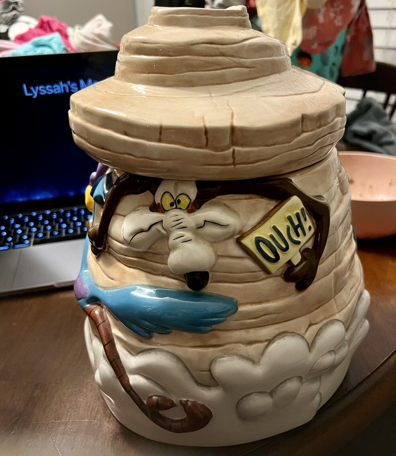 Vintage Wile E. Coyote and Roadrunner Cookie Jar Perfect Condition Rare 1/1 Find