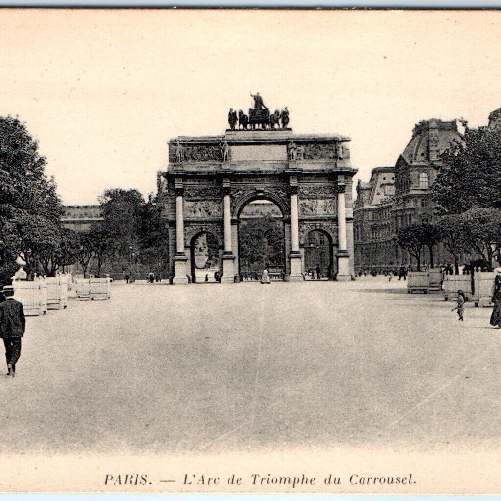 c1910s Paris, France L\'Arc de Triomphe du Carrousel Postcard Napoleon\'s Arch A78