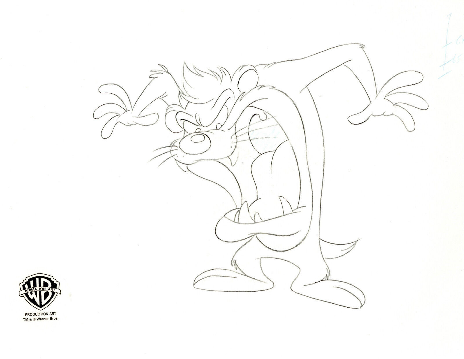 Looney Tunes: Taz- Original Production Drawing