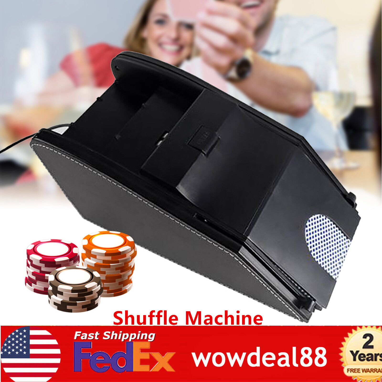 Automatic Electronic Card Shuffler Dealing Dispenser Casino Shuffle Machine 
