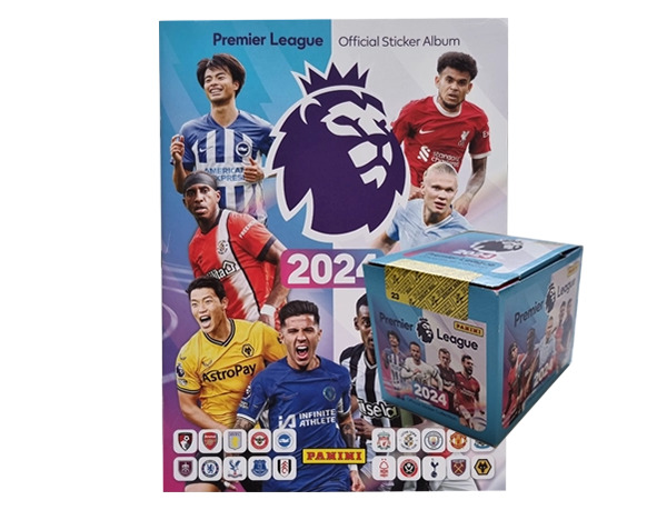 Panini Premier League sticker 2023-24-1x scrapbook + 1x display each 50x bags