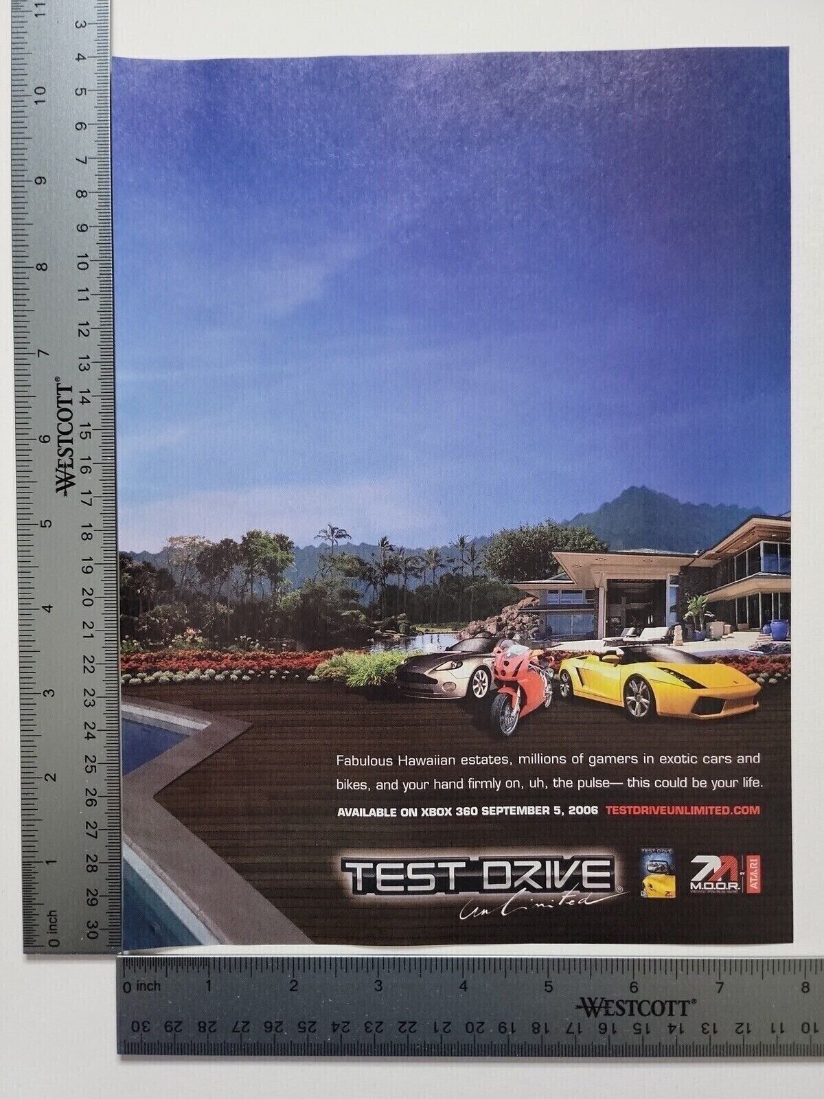 Test Drive Advertisement Original Print Ad / Poster Game Gift Art