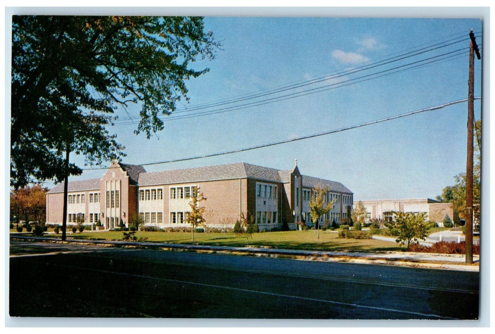 c1960\'s Practical Arts Building Exterior Ball State College Muncie IN Postcard