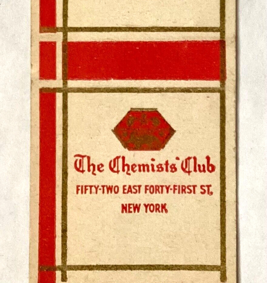 N.Y.C. 1930’S- THE CHEMISTS CLUB, FITY-TWO EAST FOURTY-FIRST ST, NEW YORK CITY