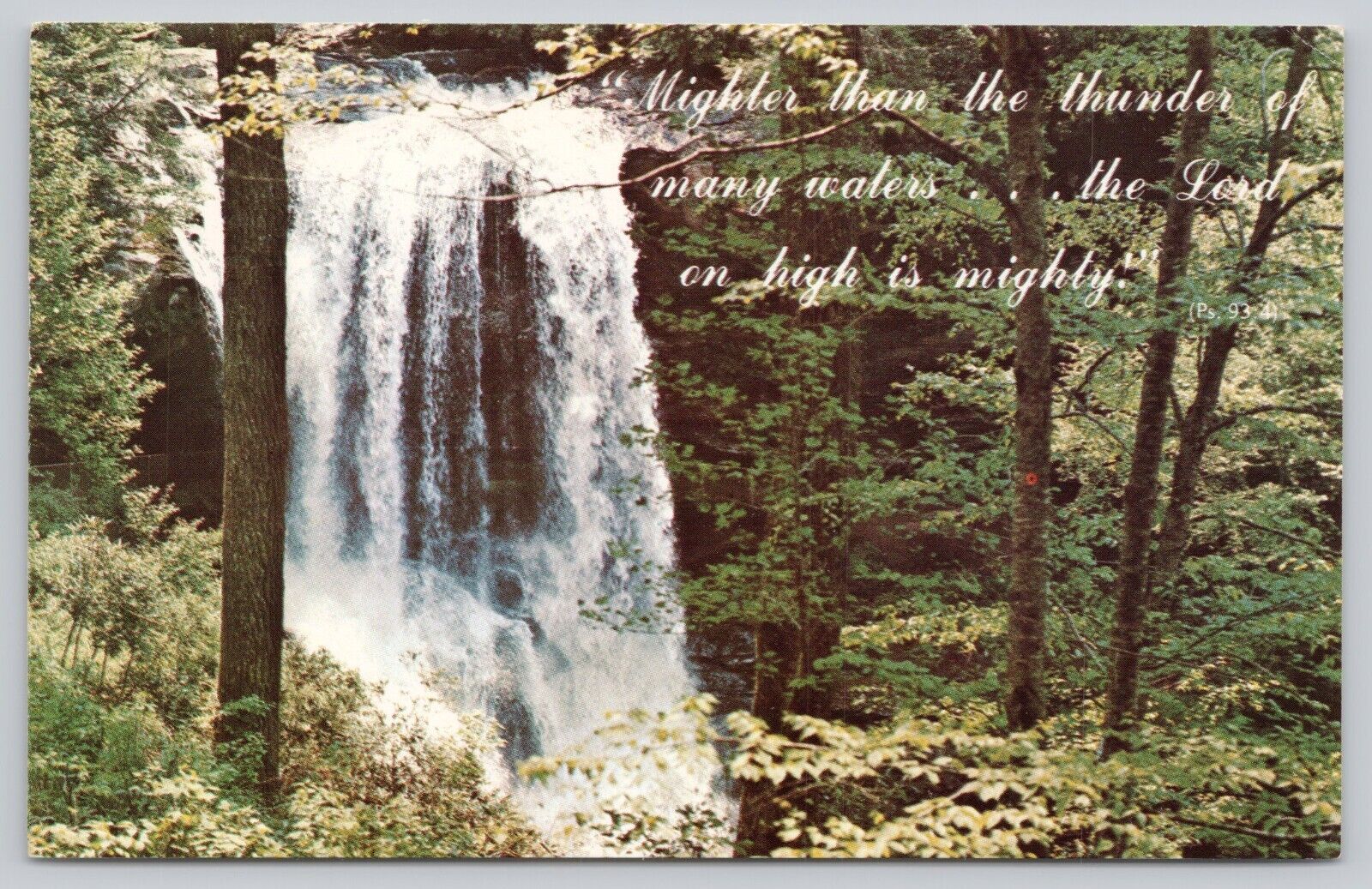 Postcard Scenic Waterfall Psalm 93:4