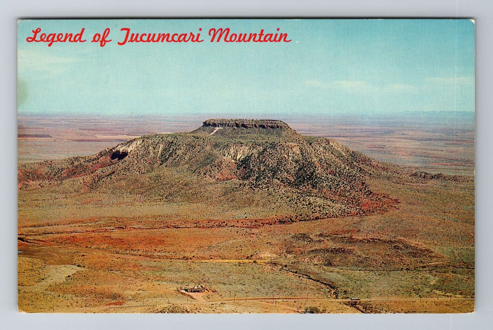 Tucumcari NM-New Mexico, Legend of Tucumcari Mountain, Antique Vintage Postcard