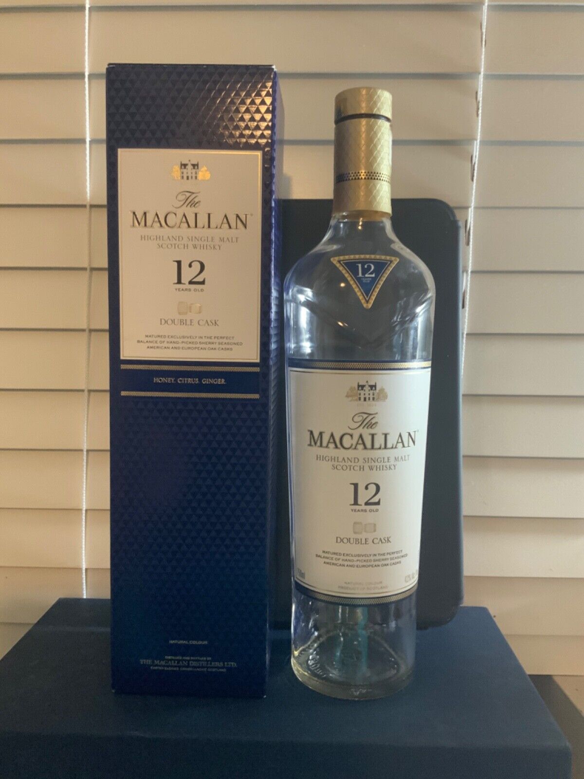 The Macallan 12 Year Double Cask Single Malt Whiskey Empty 750mL Bottle