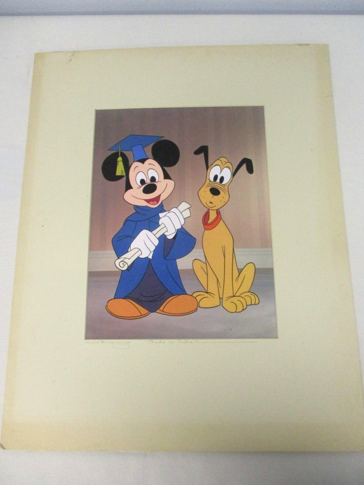 HAND SIGNED WALT DISNEY PETS IS PETS REPRODUCTION OF ORIGINAL CELLULOID DRAWING