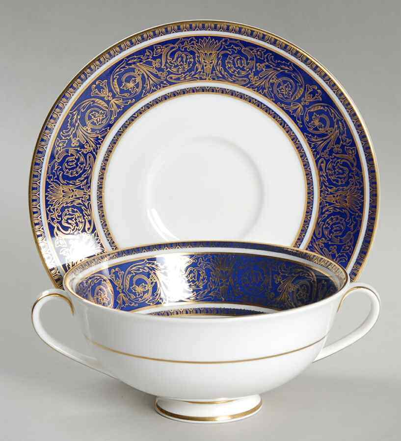 Royal Doulton Imperial Blue Cream Soup & Saucer 1911144