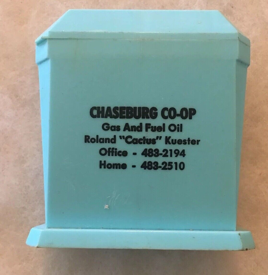 Chaseburg Wisconsin CO-OP Salt Pepper Shaker Gas Fuel Oil Vernon County Viroqua