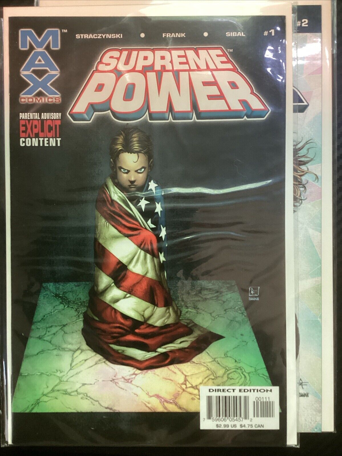 Supreme Power #1,2 • KEY 1st Appearance Of Hyperion (Max/Marvel 2003)VG