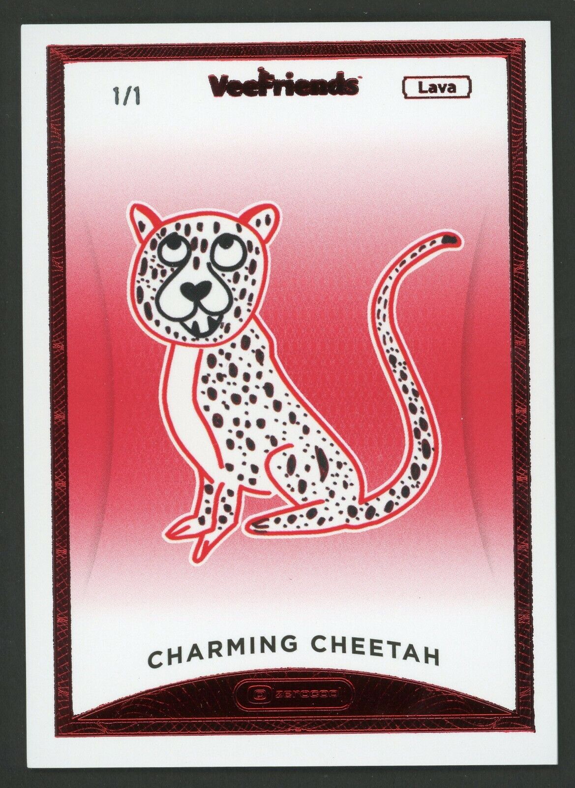 Charming Cheetah #50 zerocool VeeFriends Lava Trading Card Gary Vee 1/1