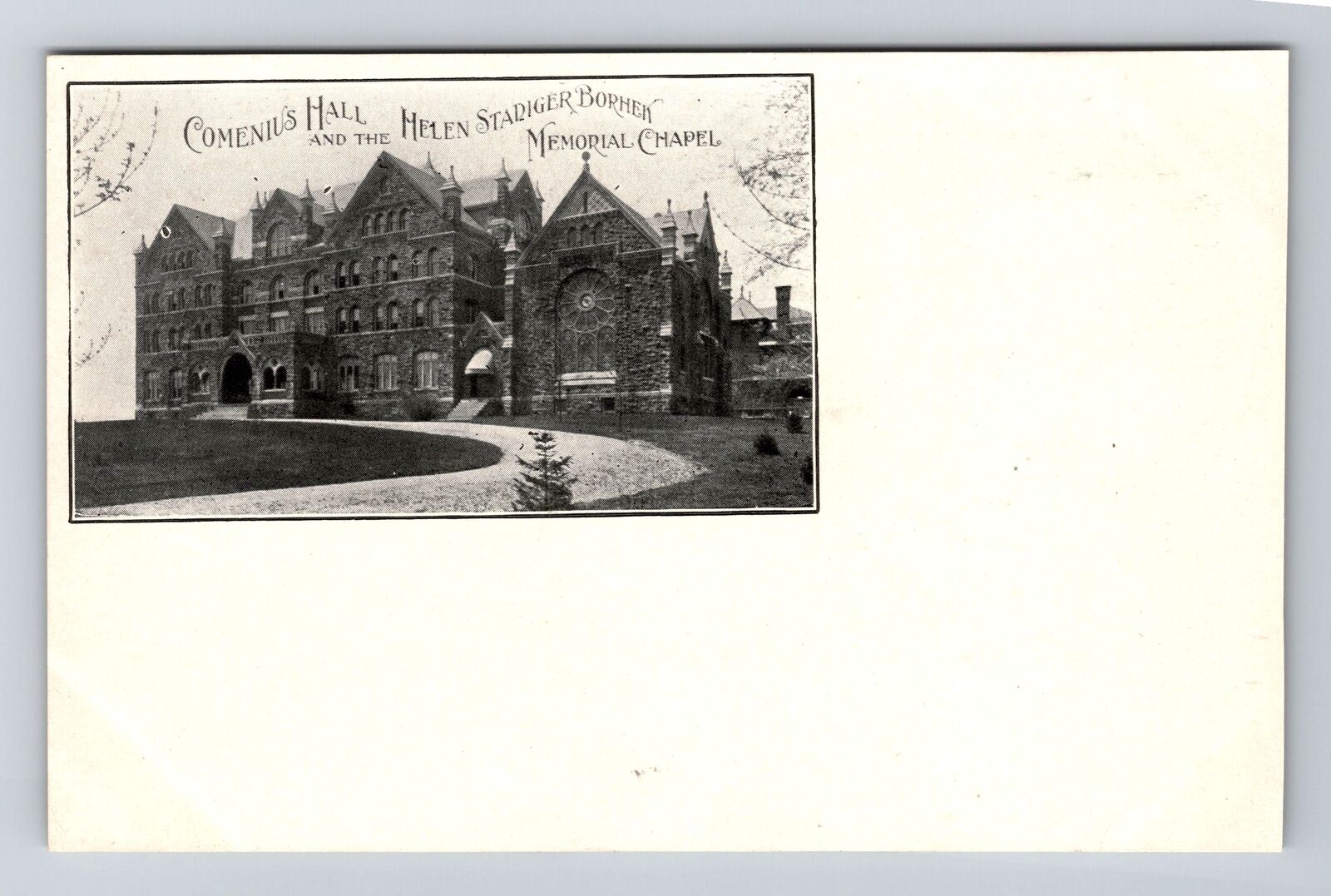 Bethlehem PA-Pennsylvania, Comenius Hall, Memorial Chapel, Vintage Postcard