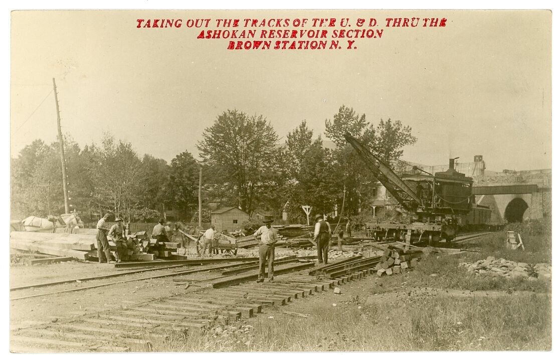 RPPC Steam Crane Taking Out Track Browns Station NY Ashokan Reservoir Dam