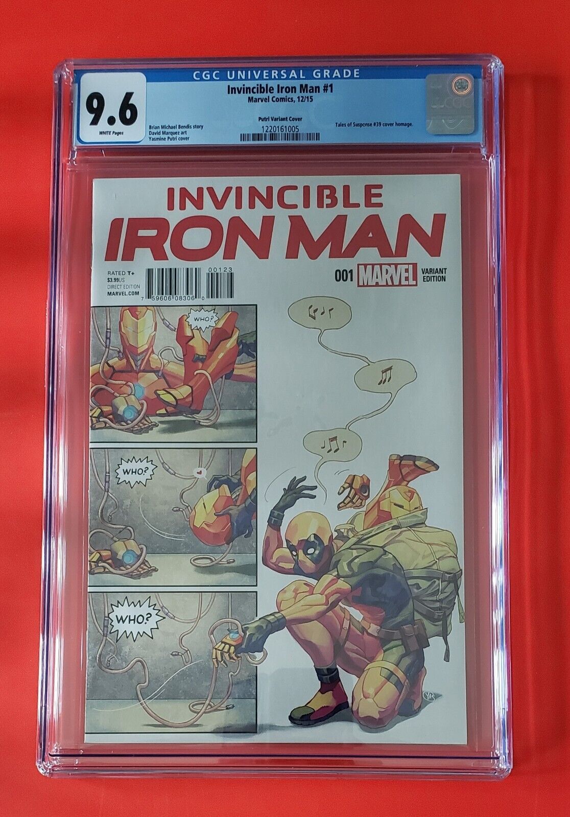 Invincible Iron Man #1 2015 Yasmine Putri Variant Cover CGC 9.6