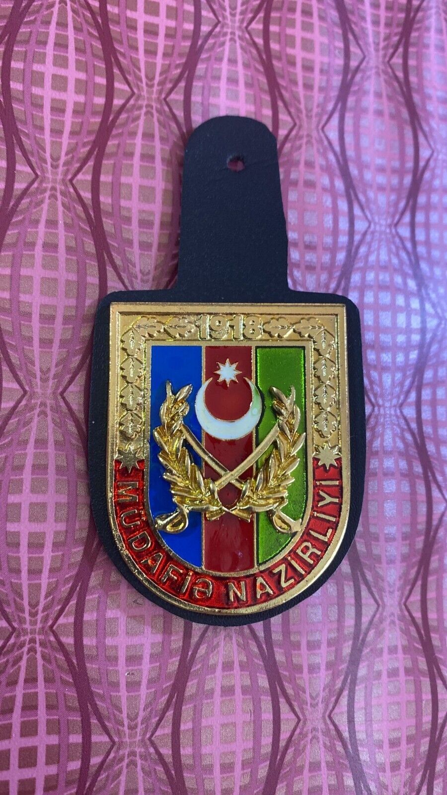pin BADGE Ministry of Defence of AZERBAIJAN for officer land force uniform Azeri