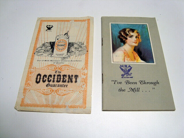 Circa 1930s Occident Flour NRA Booklet & Pamphlet