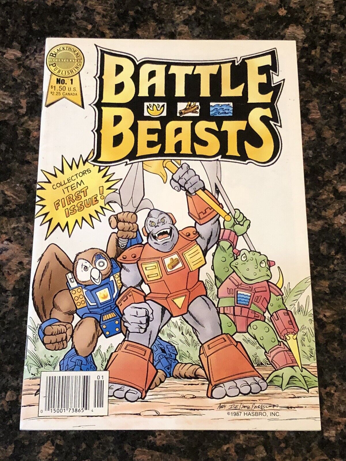 Battle Beasts Blackthorne Publishing Comic 1 Hasbro 1987