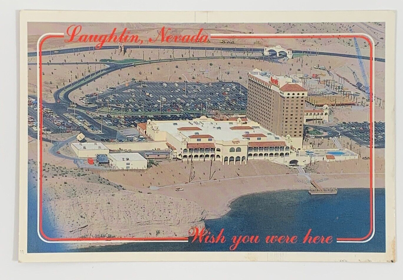Aerial View of Harrah\'s Del Rio Laughlin Nevada Postcard 1988 Unposted