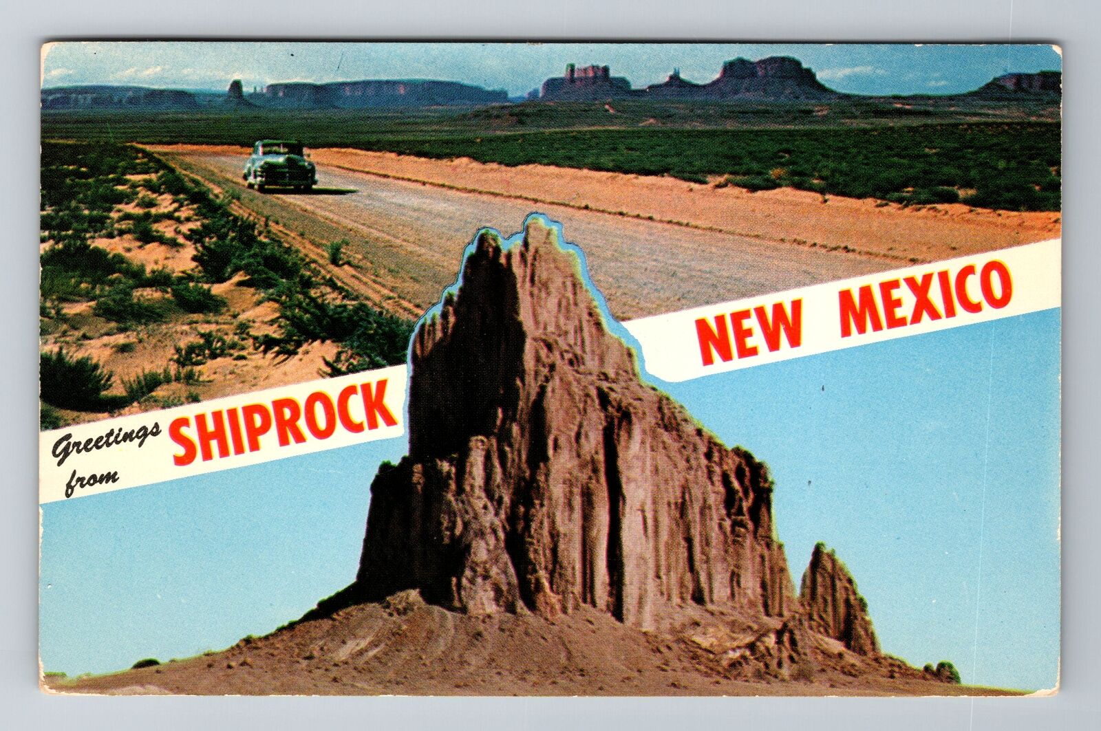Shiprock NM-New Mexico, General Greetings, c1962 Antique Vintage Postcard