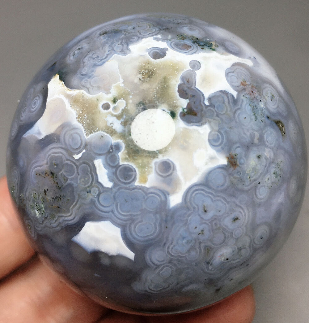 228g  NATURAL 8th vein  ocean jasper sphere  QUARTZ CRYSTAL ball stone HEALING