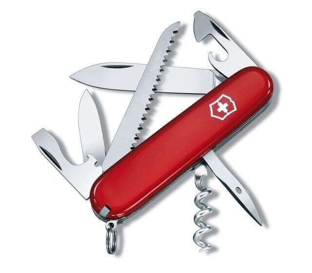 Victorinox Camper Red Swiss Army Knife Multi Tool 91mm Pocket Knife ~ USED 