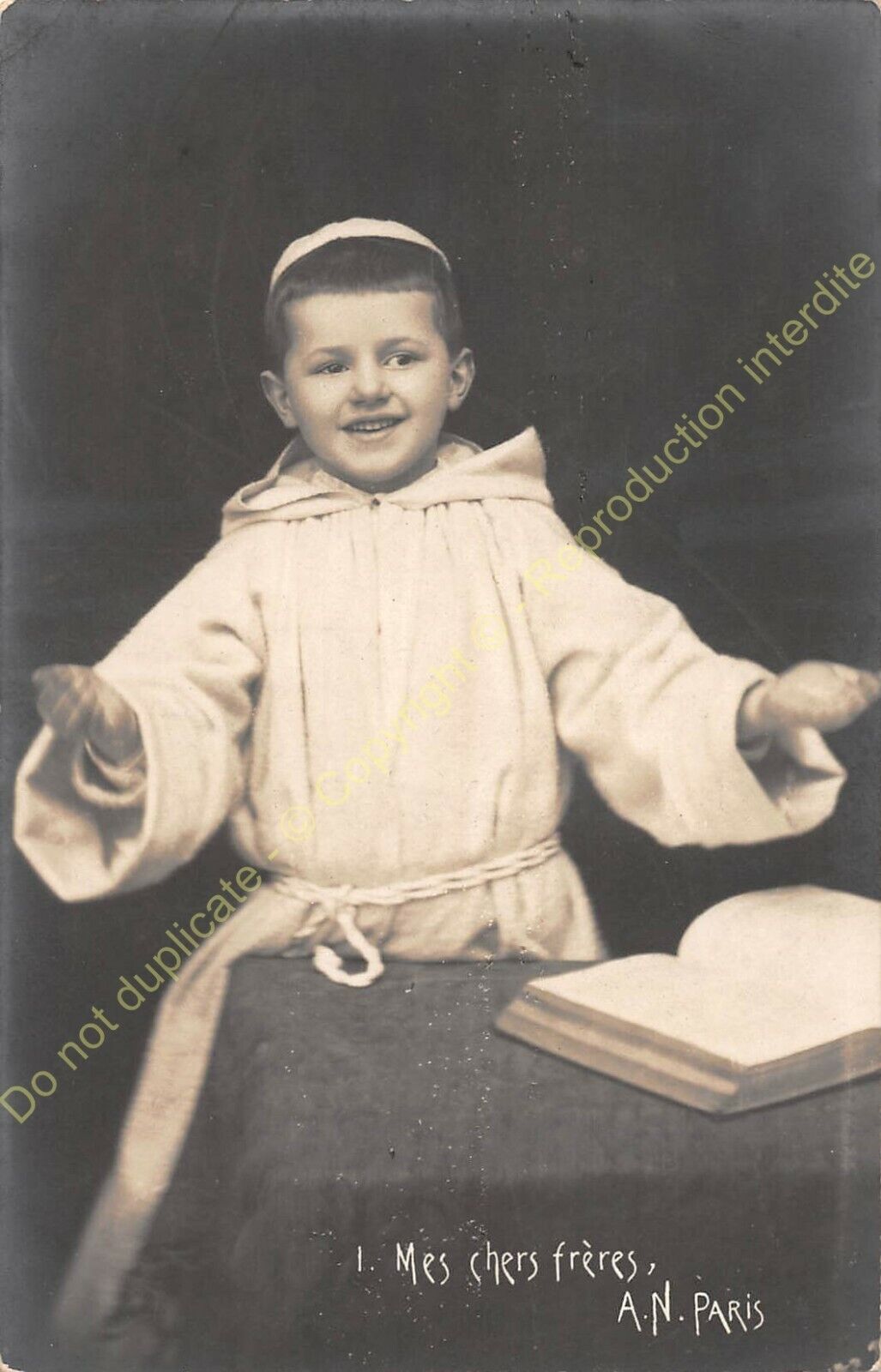 Lot 10 CPA Religion Child Cure Preacher Edit A. N. Paris Circa 1905