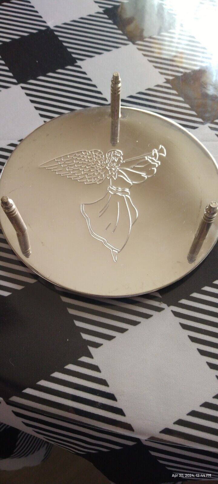 Vintage Elegance Silver Plated Coasters New In Box (6) With Holder And Angel Imp