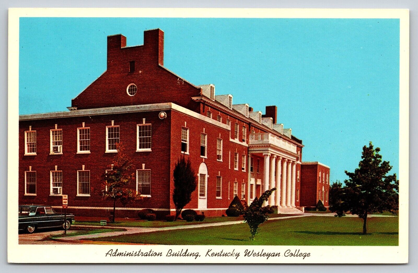 Postcard Kentucky Owensboro KY Westleyan College Administration Building 12R