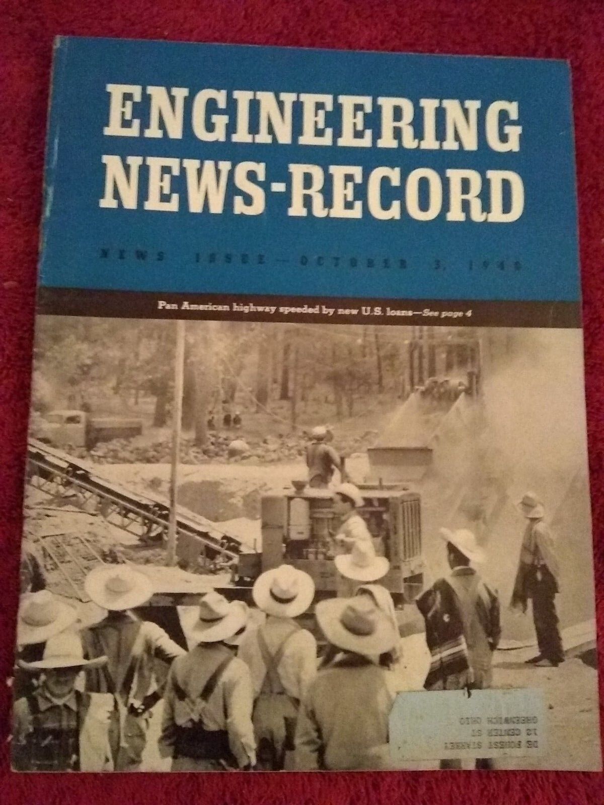 Engineering News-Record Oct 3 ,1940 News Issue: Pan American Highway Construct.