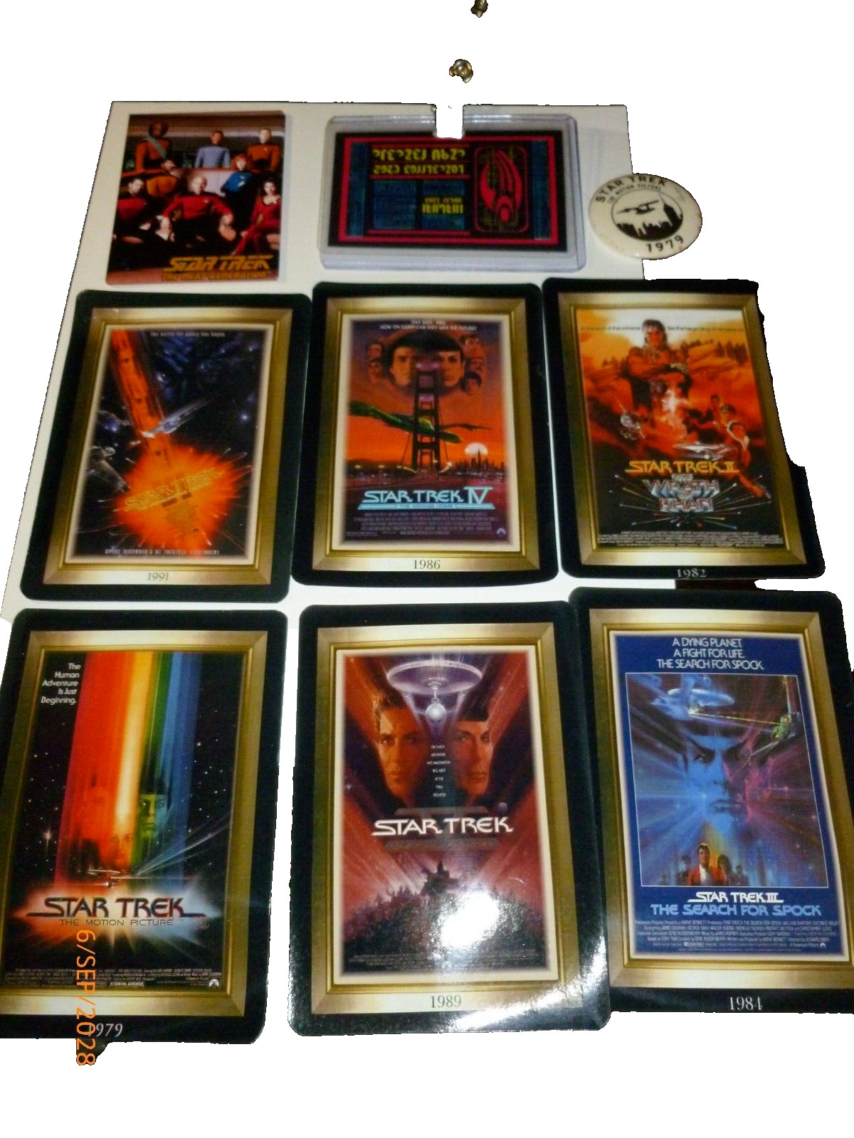 Star Trek VINTAGE Lot 1979 Pin Paramount Badge Magnet 1984 1989 1982 1986 1991