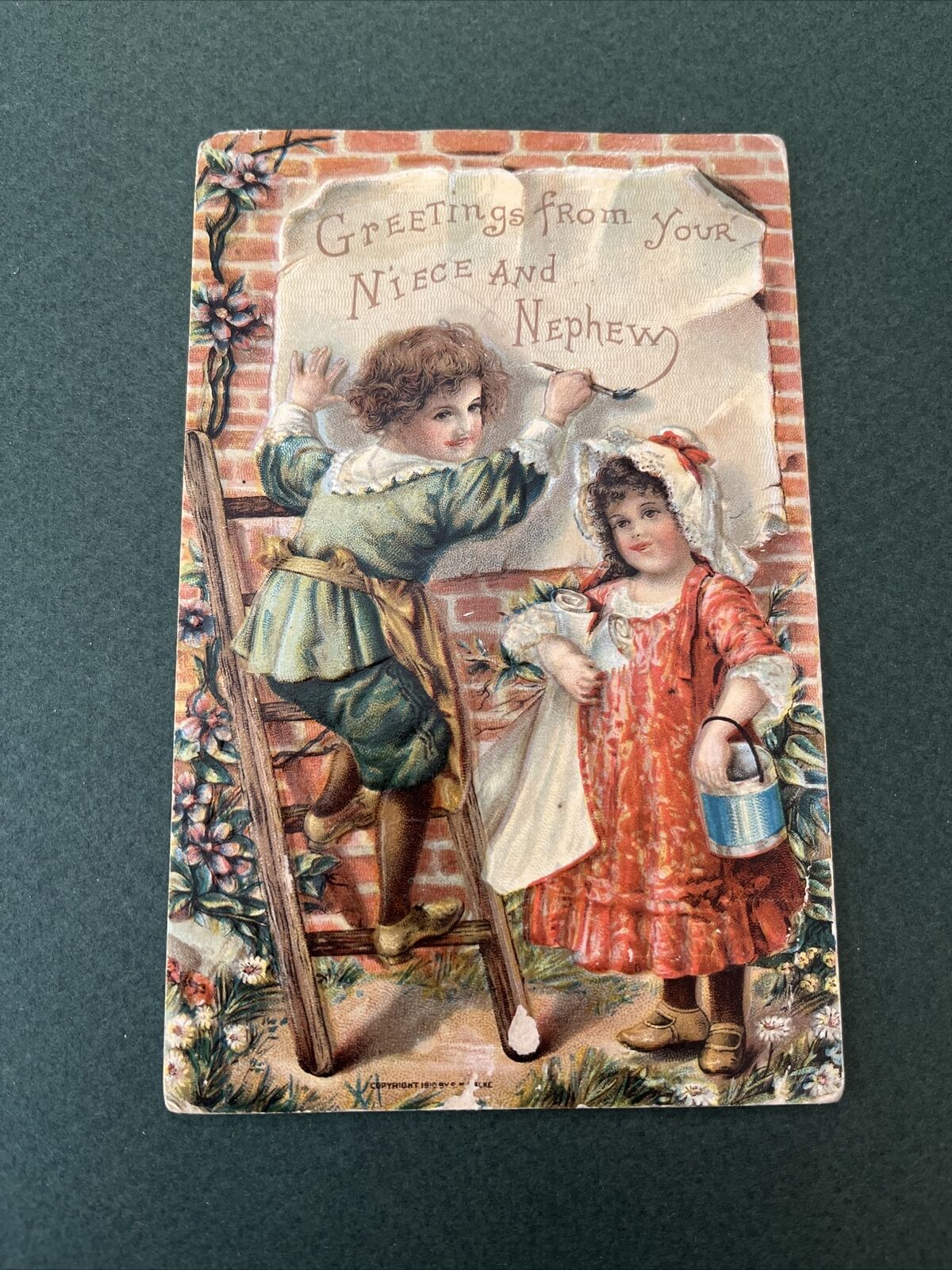 1910 Greetings from your Niece & Nephew\