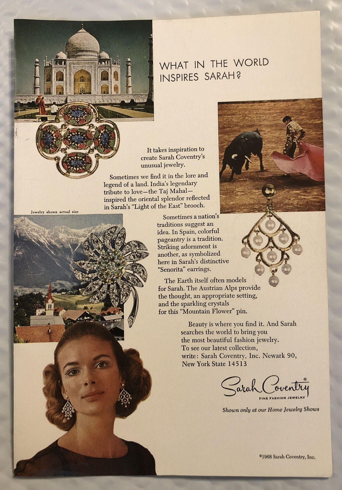 Vintage 1968 Sarah Coventry  Original Print Ad Full Page - What In The World