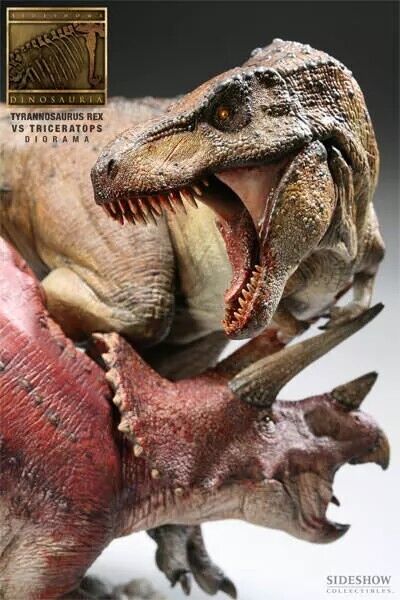 SIDESHOW DINOSAURIA T-REX VS TRICERATOPS DIORAMA  #17 Dinosaur Jurassic