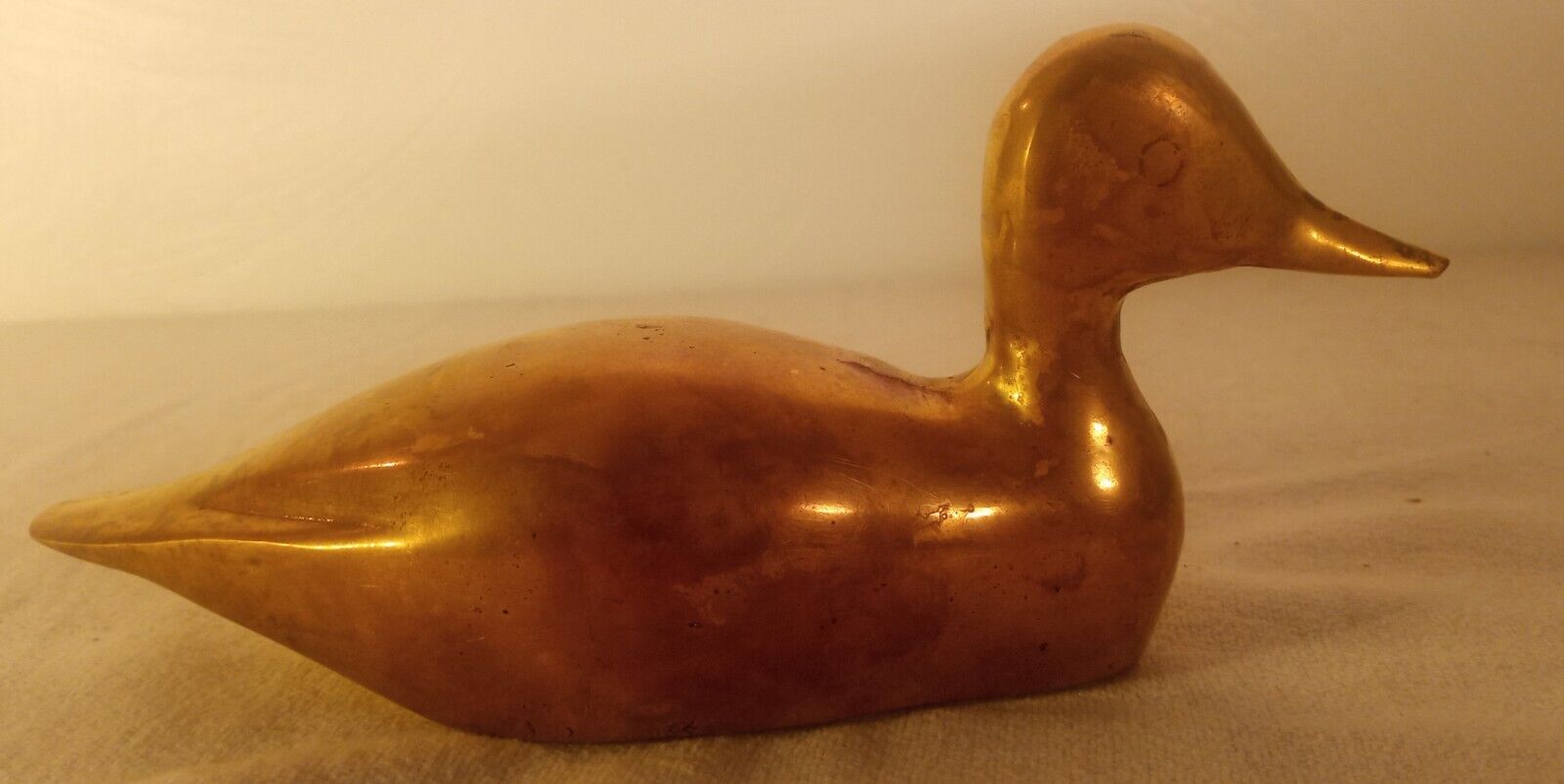 Solid Vintage Brass Duck - Rare