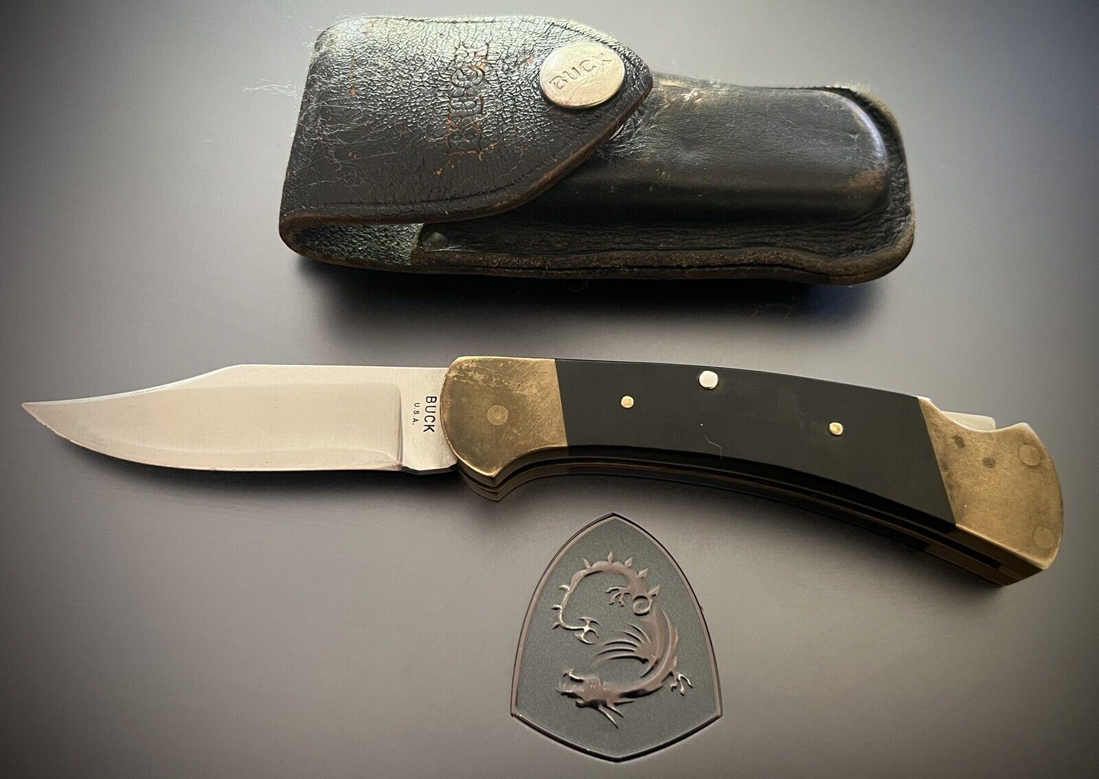 Vintage 1972 BUCK RANGER Model 112 Knife MICARTA Handle 2 Pin First Edition