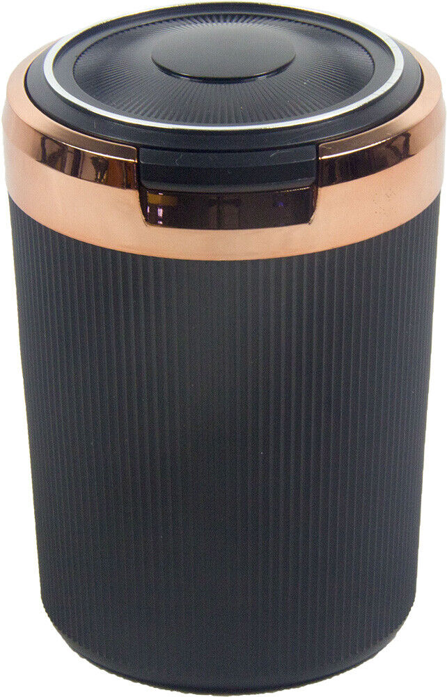 Portable Car Travel Cigarette Ashtray Holder Cup -LED Light Black Color