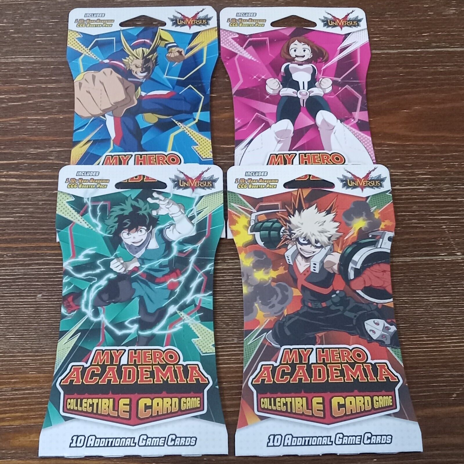My Hero Academia trading cards New Universus ccg tcg packs lot of 4 boosters mha