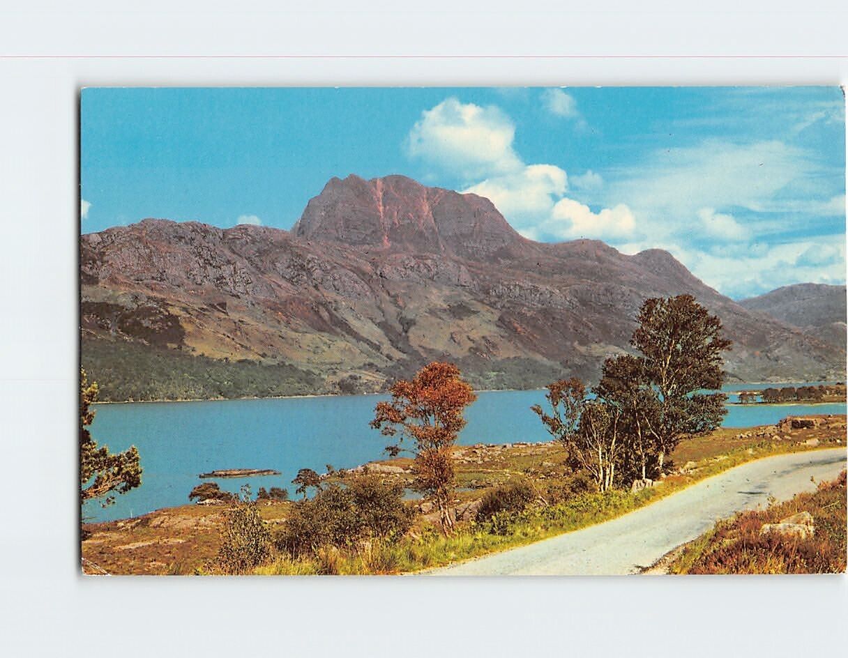Postcard Slioch & The Road by Loch Maree Scotland