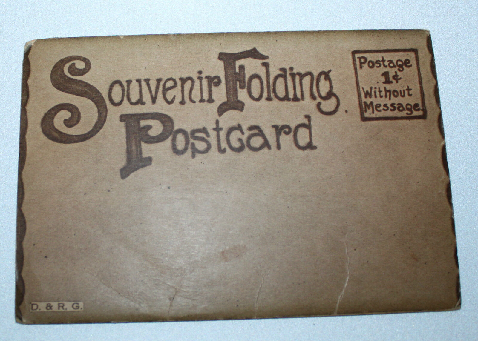 Vtg Train Railroad Postcards Souvenir Folder Folding Set D&R G  Travel Unsent