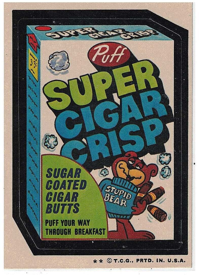 1974 Topps Original  Wacky Packages 6th Super Cigar Crisp