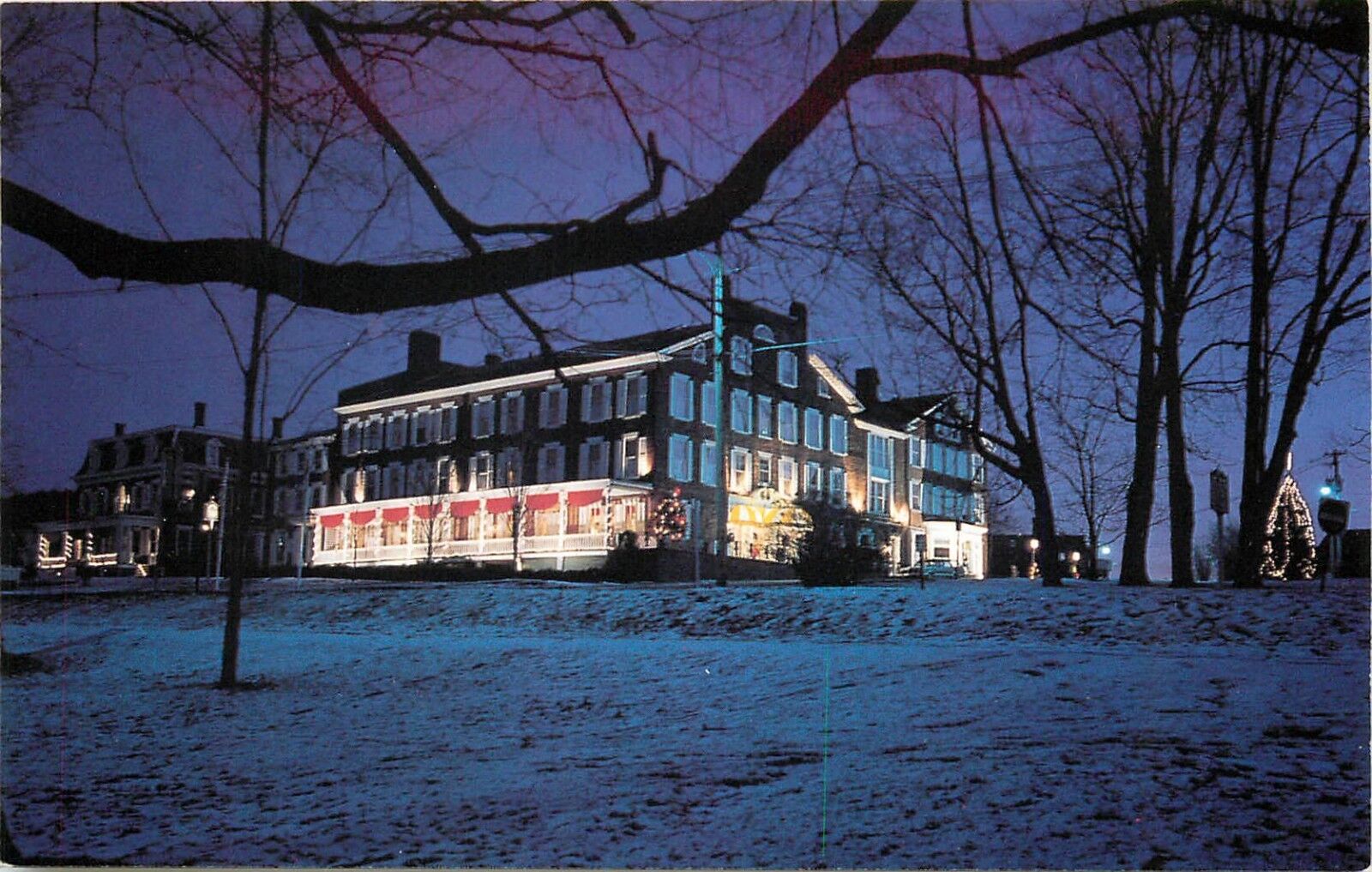 Middlebury Inn Vermont VT night view Postcard