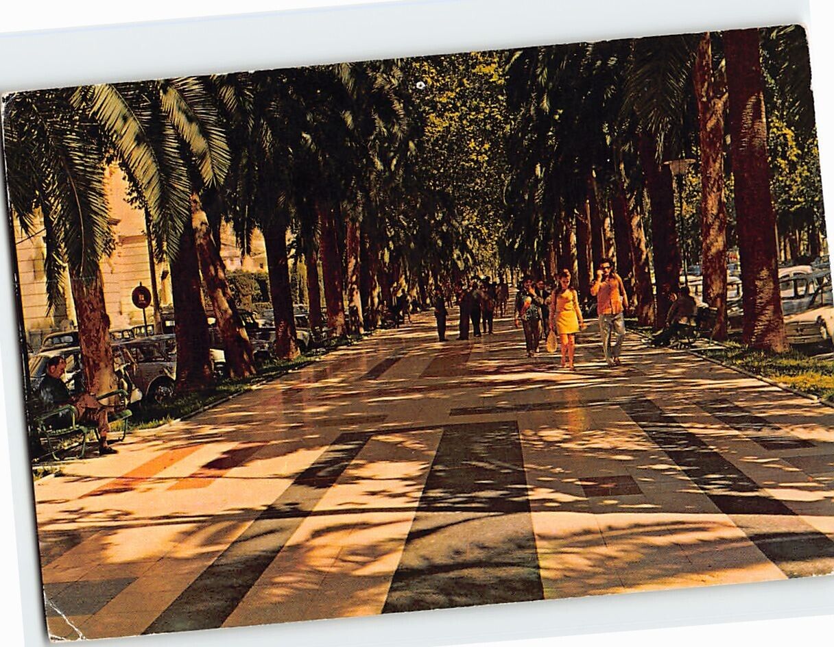 Postcard Park Walk Malaga Spain