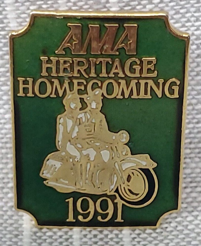 Vintage 1991 AMA Heritage Homecoming Pin~ Green & Gold~ Excellent Condition